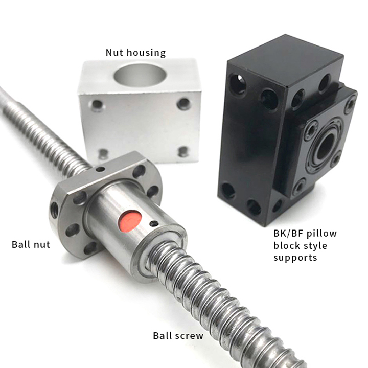 Chuanghe - Ball screw nut manufacturing 3000mm 1605 sfu1212 ball screw linear guide cnc router ball lead screw 8