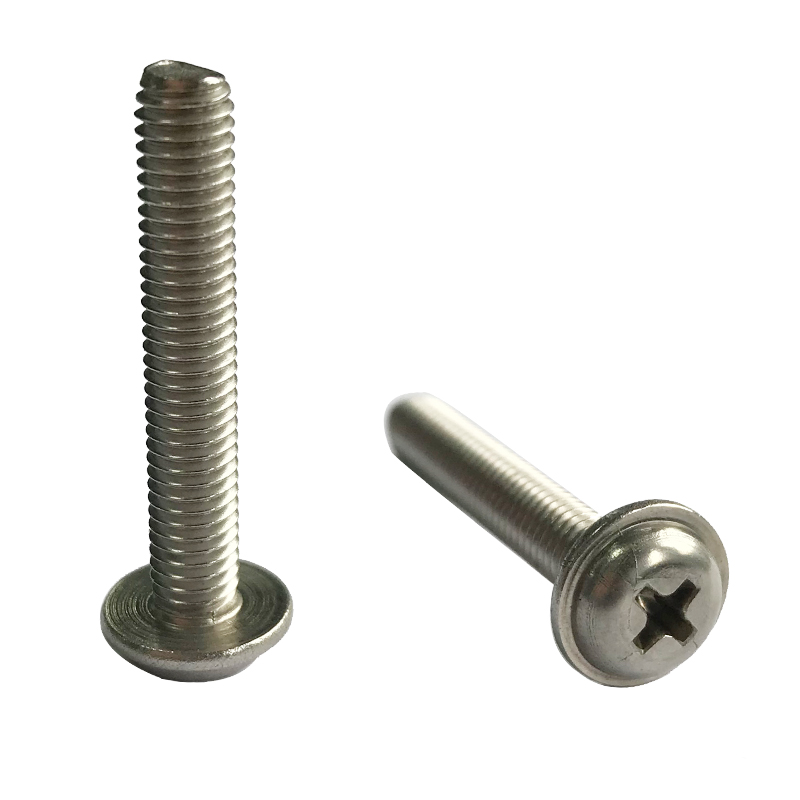 Chuanghe - Hardware fasteners cross recessed pan head screws with collar phillips head machine screw DIN 967 Pan head screw 4