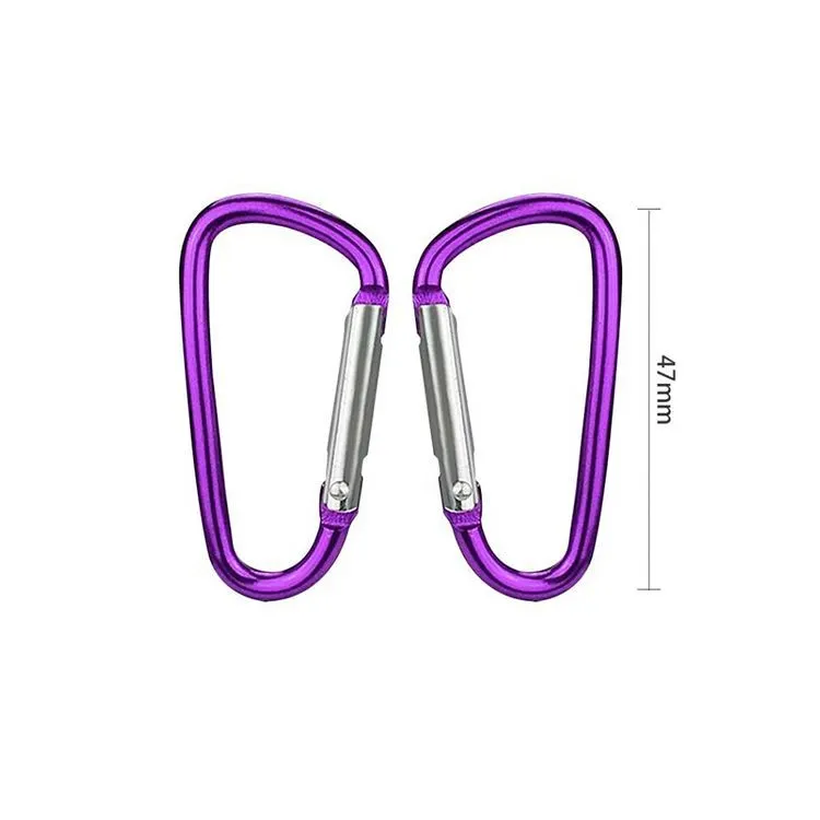 Chuanghe - Wholesale 5kn mounted lock carabiner clip 7mm Colorful Hiking Small brass Stainless Steel Aluminium Carabiner Carabiner 1