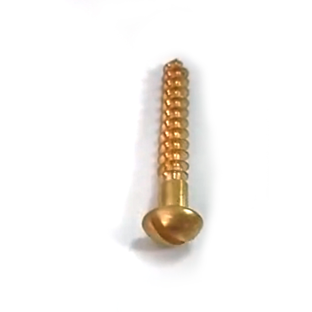 Chuanghe - High Precision 2 brass wood screws Oem Brass Slotted Round Head Wood Screws Self-tapping screw 1