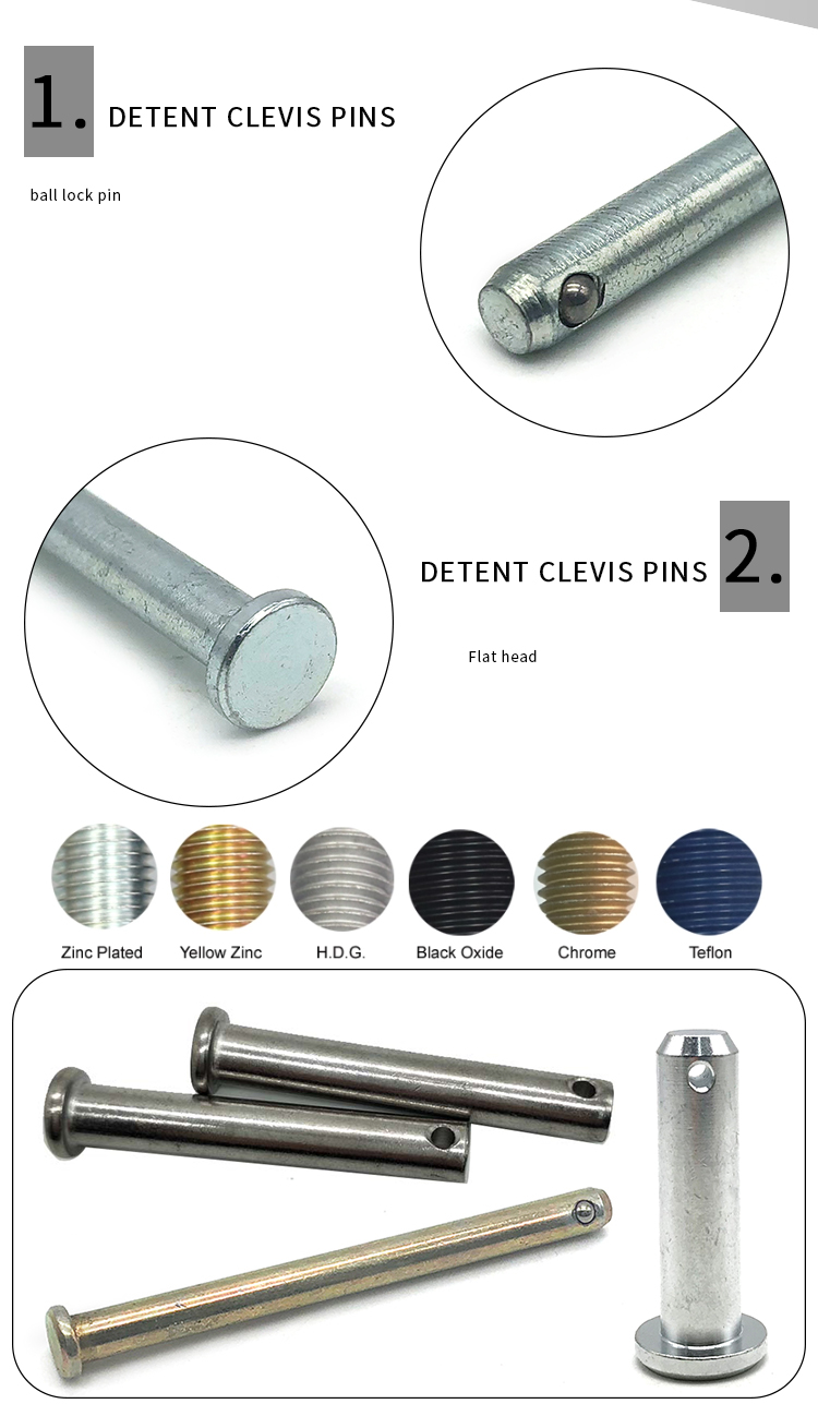 Chuanghe - China Supplier Stainless Steel Flat Head Quick Release Ball Lock Clevis Pins dowel pin 8