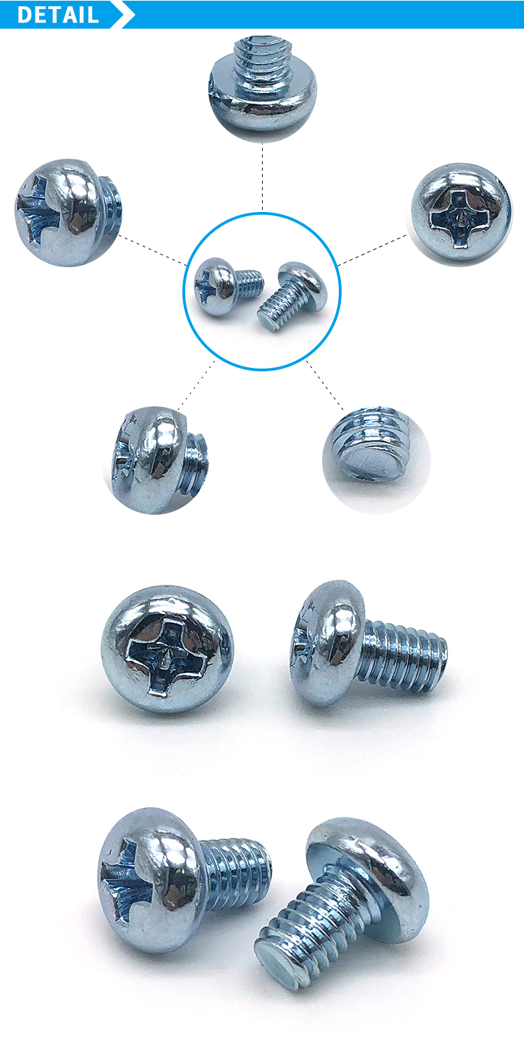 Chuanghe - DIN JIS ISO Stainless Steel Phillips Pan Head Machine Fastener Screw Cross Recessed Screws Pan head screw 8