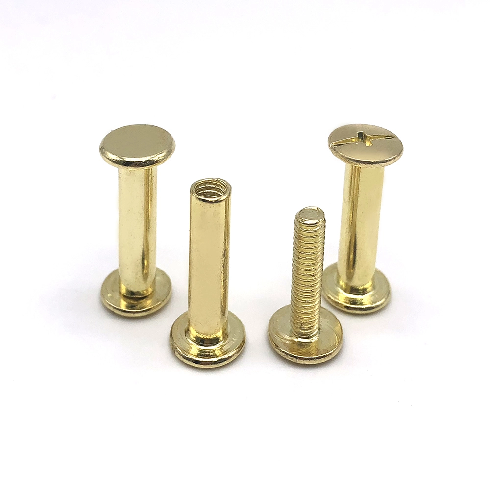 Chuanghe - Flat Head slot brass chicago bolt sexy screw rivets sizes copper male female bolt with Internal Thread sex bolts Chicago screw 1