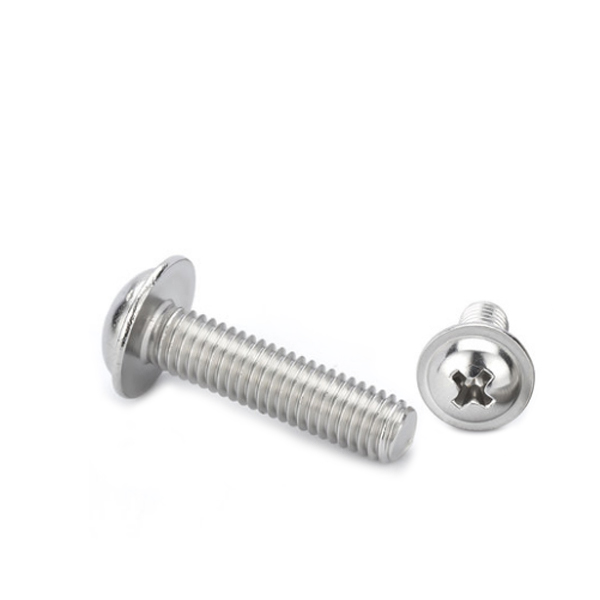 Chuanghe - Polished surface treatment silver plated stainless steel machine truss head screw din967 Pan head screw 6