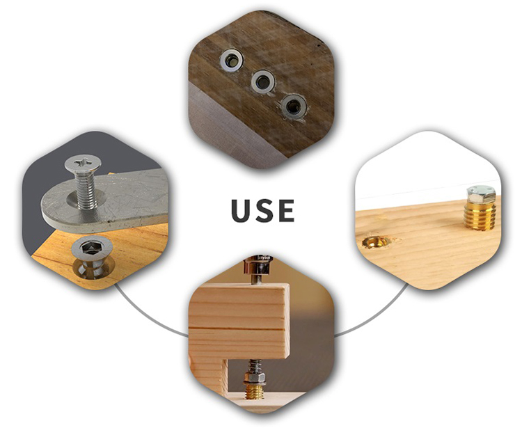 Chuanghe - M4 M5 M6 M8 M10 Zinc Alloy Thread For Wood Insert Nut Flanged Hex Drive Head Furniture Nuts thread insert 10