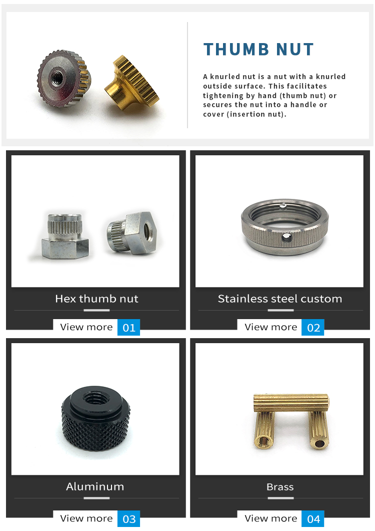 Chuanghe - China wholesale cnc m10 m12 flat self-clinching knurled Thread insert Thin step nut DIN 467 stainless steel m3 m6 m8 thumb nut thumb nut 10