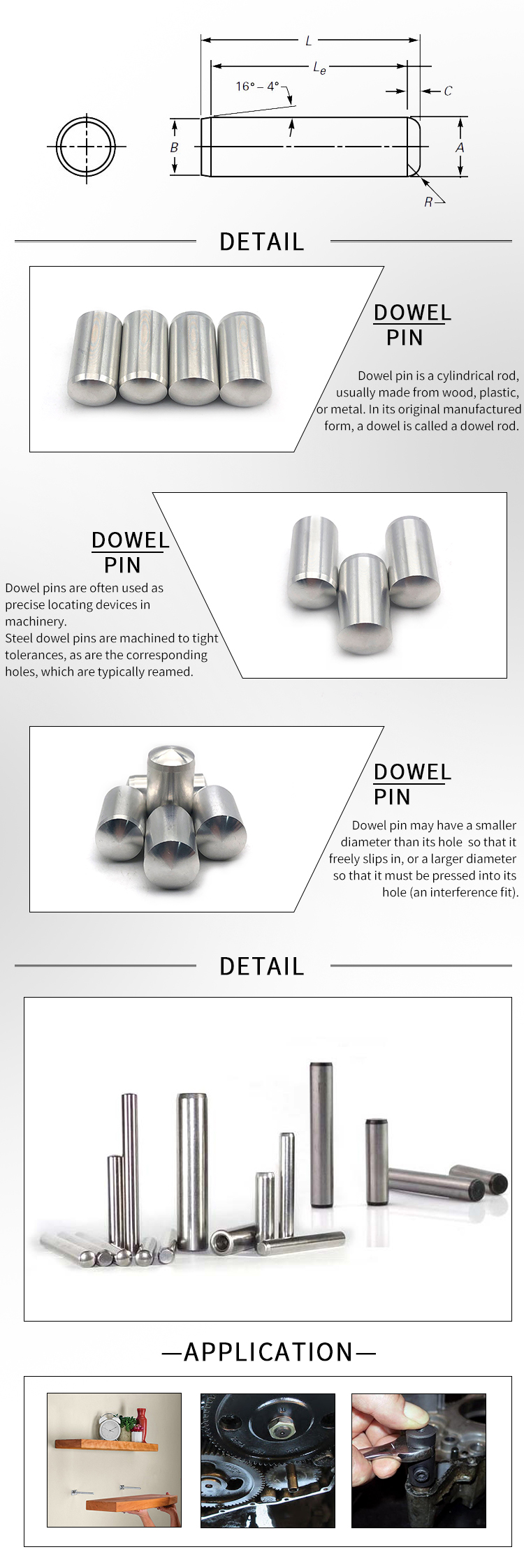 Chuanghe - 304 Stainless Steel 10mm 1.9mm dowel pin Cylindrical Pin Cylindrical Dowel Straight Pins dowel pin 9