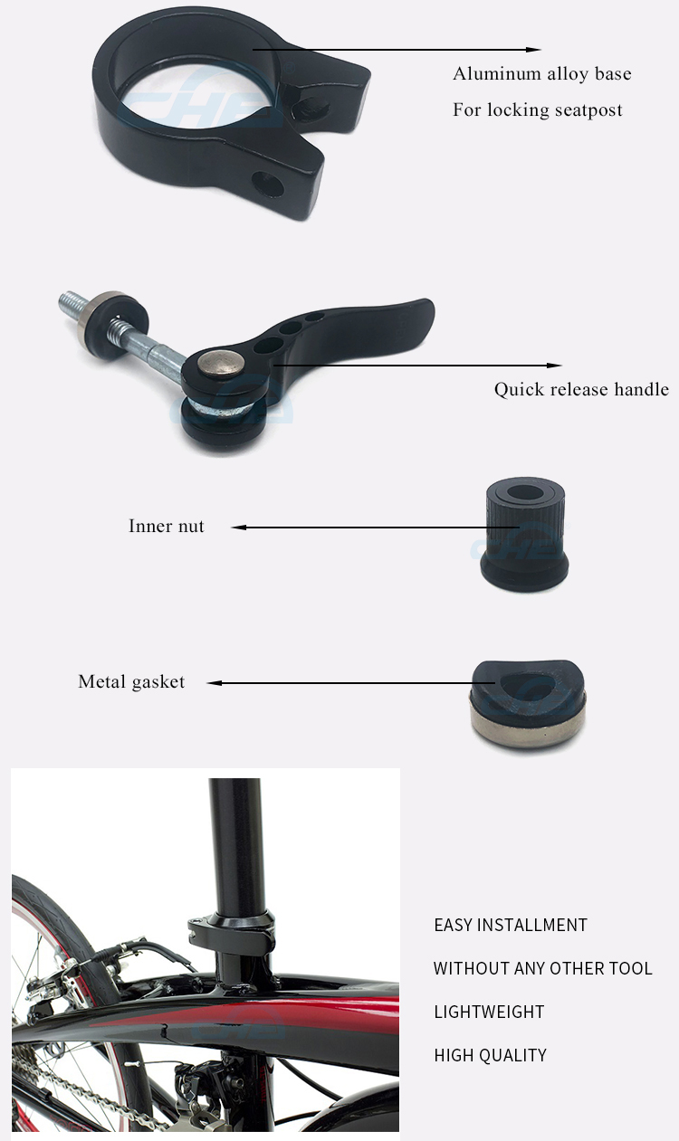 China wholesale Aluminum Quick Release Bicycle seat Post seat post Clamp 31.8mm 36mm 28.6 32mm 34.9 mm tube bike seatpost clamp