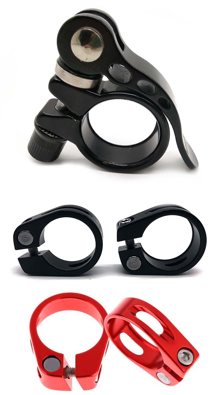 China 31.8mm 34.9mm Bicycle Seat Post Clamp Aluminum Alloy Quick Release Bike Seatpost Clamps Bike Parts