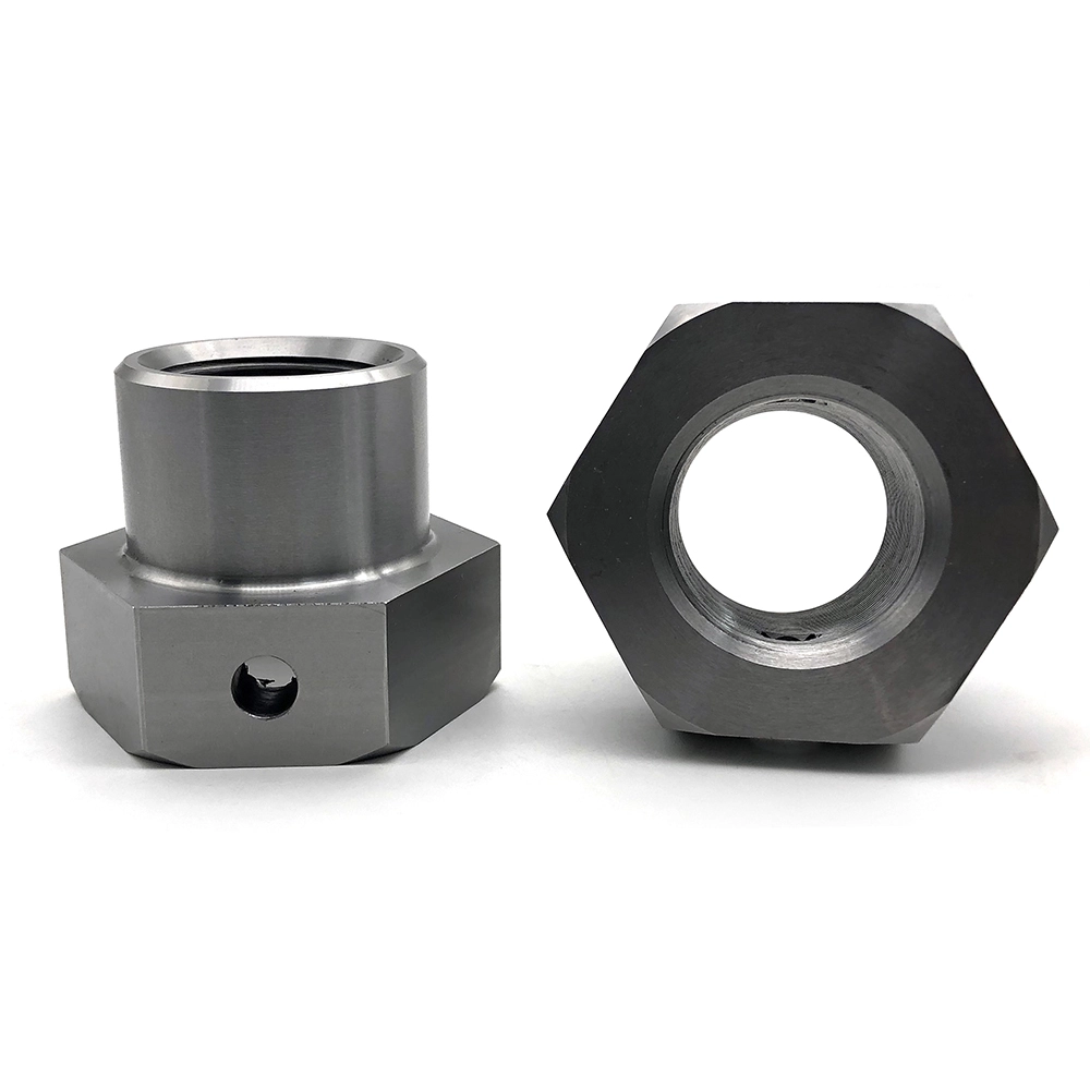 Chuanghe - China Manufacture CNC Turning Fastener Stainless Steel M12 M14 M16 Hex Thin Lock Nuts Pipe Connecting Fitting hex nut with hole hex nut 1