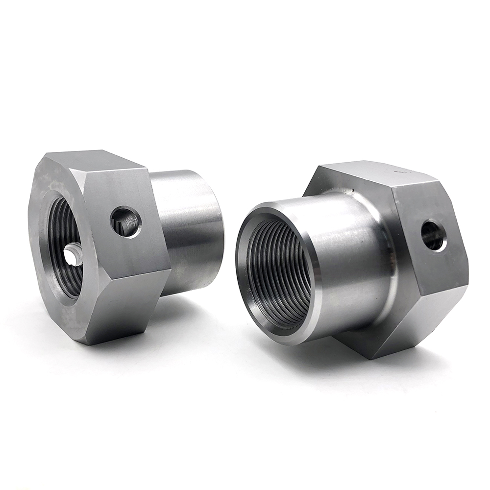 Chuanghe - China Manufacture CNC Turning Fastener Stainless Steel M12 M14 M16 Hex Thin Lock Nuts Pipe Connecting Fitting hex nut with hole hex nut 6