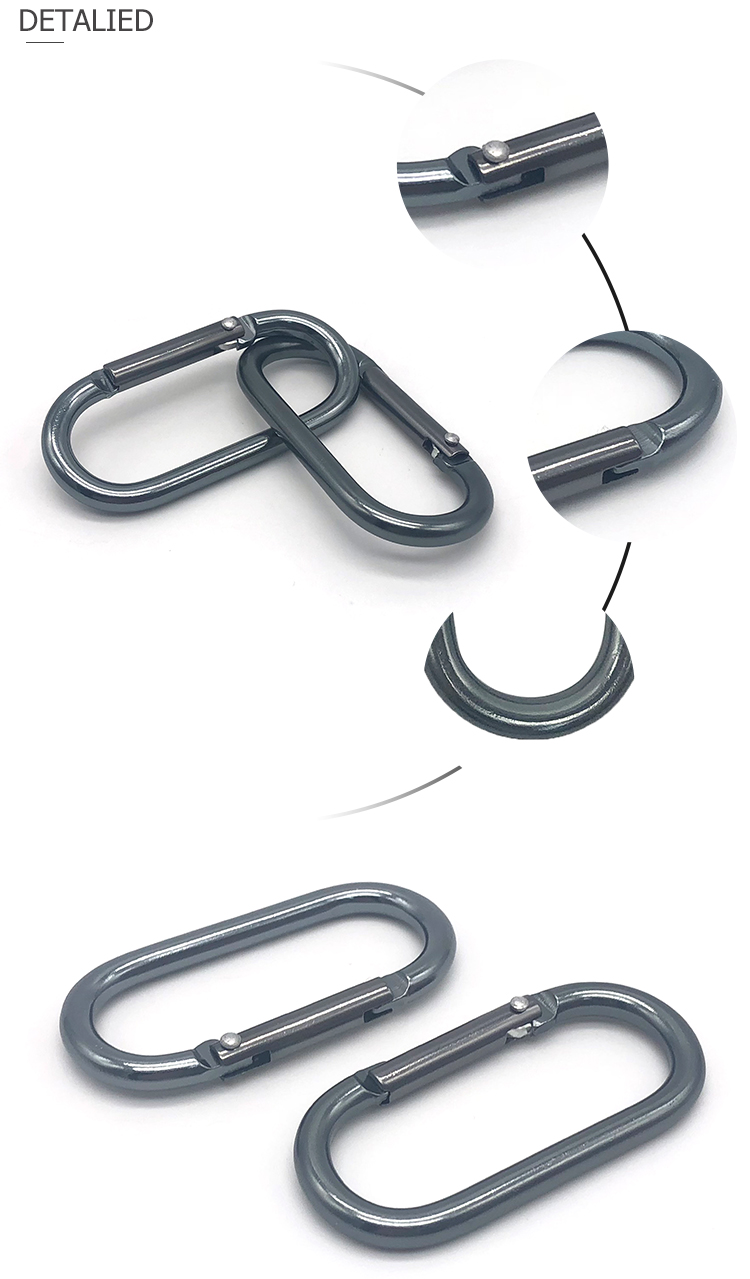 Chuanghe - Wholesale Metal oval carabiner clasp 25KN 22kn 2kn alloy steel aluminum Carabiner 8*80 camping carabiner Carabiner 8