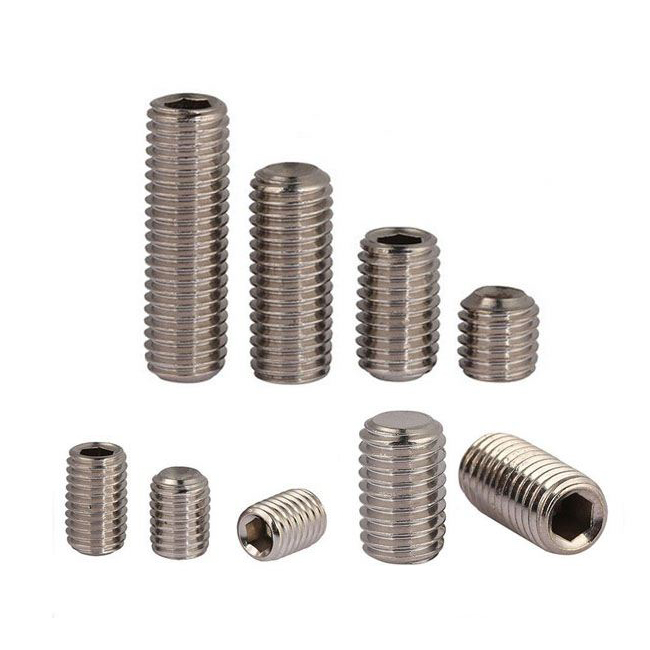 Chuanghe - DIN913 M2 M2.5 M3 brass Metric Thread Grub Screws Flat Point Hexagon Socket Set Screws Set screw 7