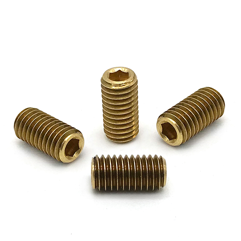 Chuanghe - DIN913 M2 M2.5 M3 brass Metric Thread Grub Screws Flat Point Hexagon Socket Set Screws Set screw 1