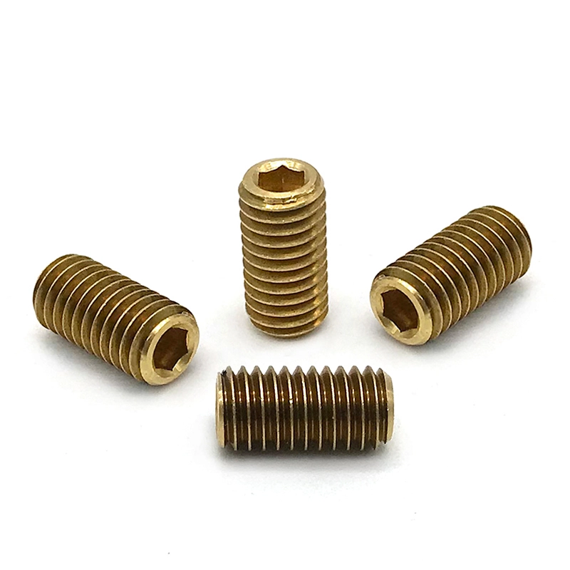 Chuanghe - DIN913 M2 M2.5 M3 brass Metric Thread Grub Screws Flat Point Hexagon Socket Set Screws Set screw 1