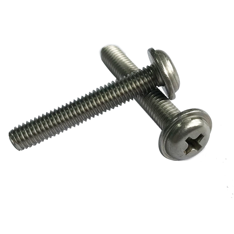 Chuanghe - DIN 967 Cross Slotted Pan Head Machine Thread Screw with Collar/Washer Pan head screw 1
