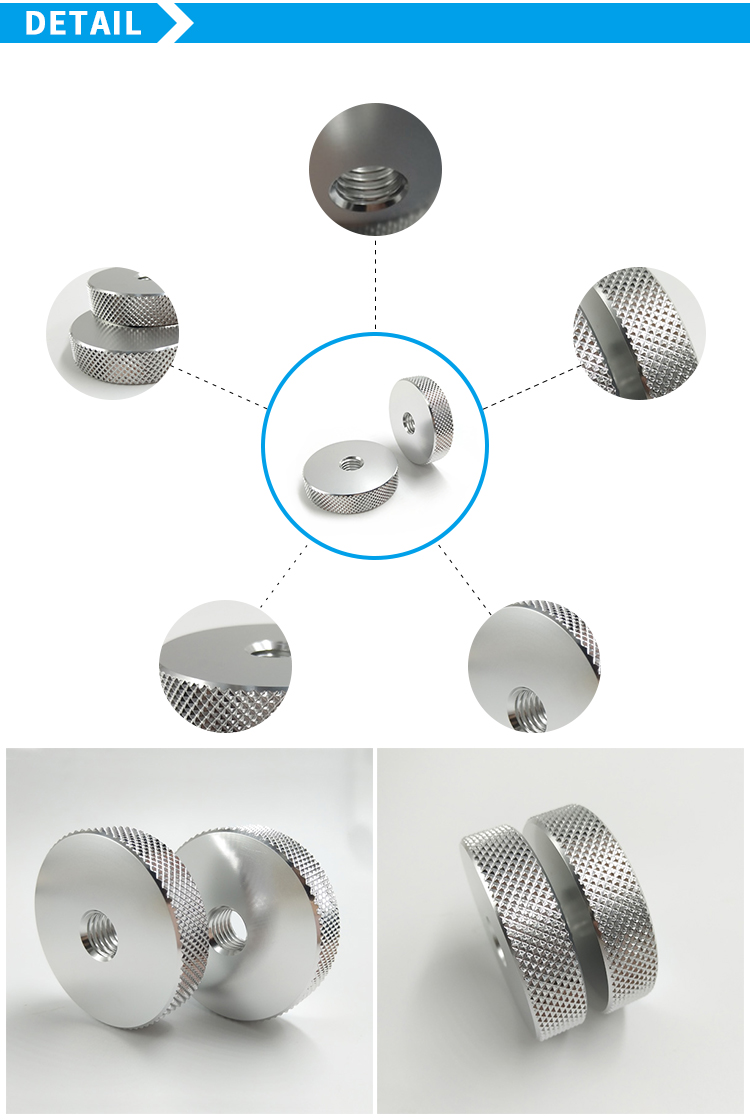 Chuanghe - China wholesale OEM high precision stainless steel brass thread thin type flat Insert nut cnc machined round knurled thumb nut thumb nut 9