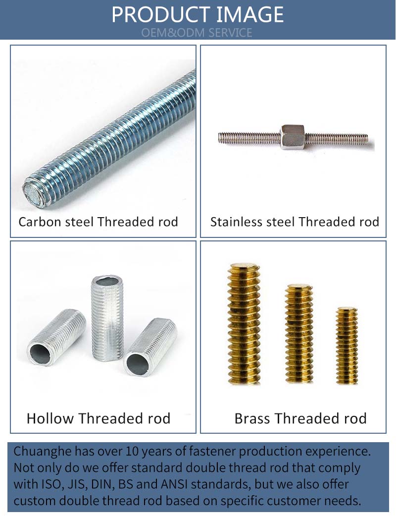 Made in china supplier quality customize m8 stainless steel aluminum hollow threaded rod
