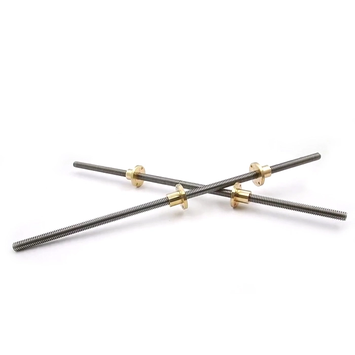 Chuanghe - Tr8x8 304 stainless steel lead screw 600mm length with brass nut ball lead screw 1