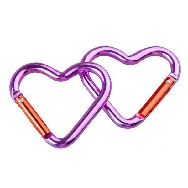 Chuanghe - China factory wholesale 5cm 4.4mm aluminum heart shaped carabiner keychain Carabiner 1