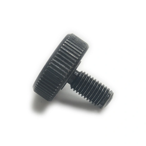 Chuanghe - China thumb screw steel black coating 2.5mm m2 m2.5 m3 m4 m5 m6 m7 m8 m10 knurled head cap thin thumb screw Thumb screw 1