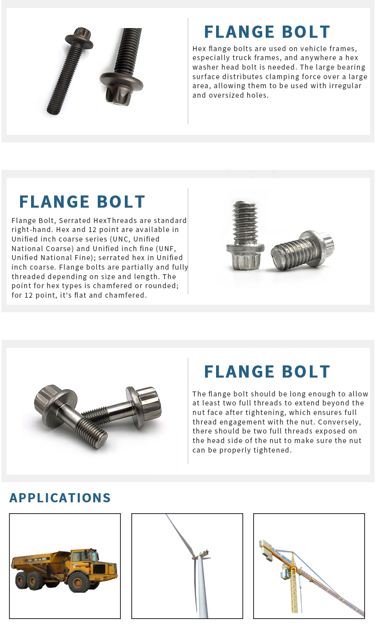 Chuanghe - China supplier wholesale stainless steel flange bolts m6 12 point flange bolt flange bolts 9
