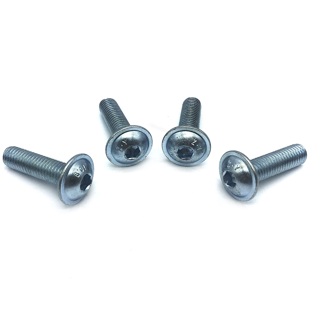 Chuanghe - ISO 7380-2 Blue white zinc steel half round head hexagon screw bolts m3 m4 m5 m6 socket screw 1