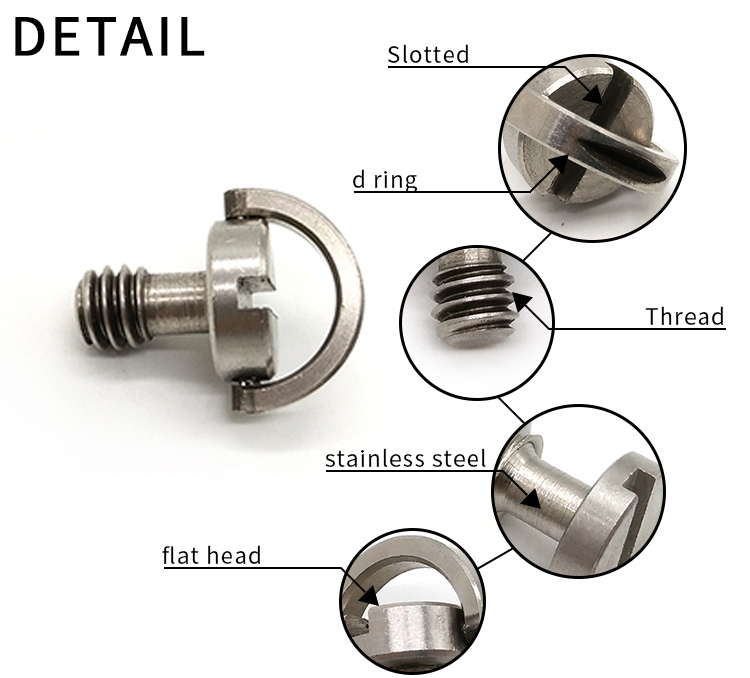 Chuanghe - CNC turning system Quick release plate 1/4 screws Quick release Quick release hand screw C-ring slotted camera screw accessories Camera screw 11