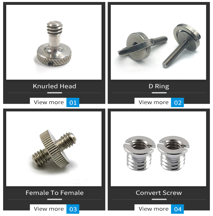 Chuanghe - CNC turning system Quick release plate 1/4 screws Quick release Quick release hand screw C-ring slotted camera screw accessories Camera screw 12