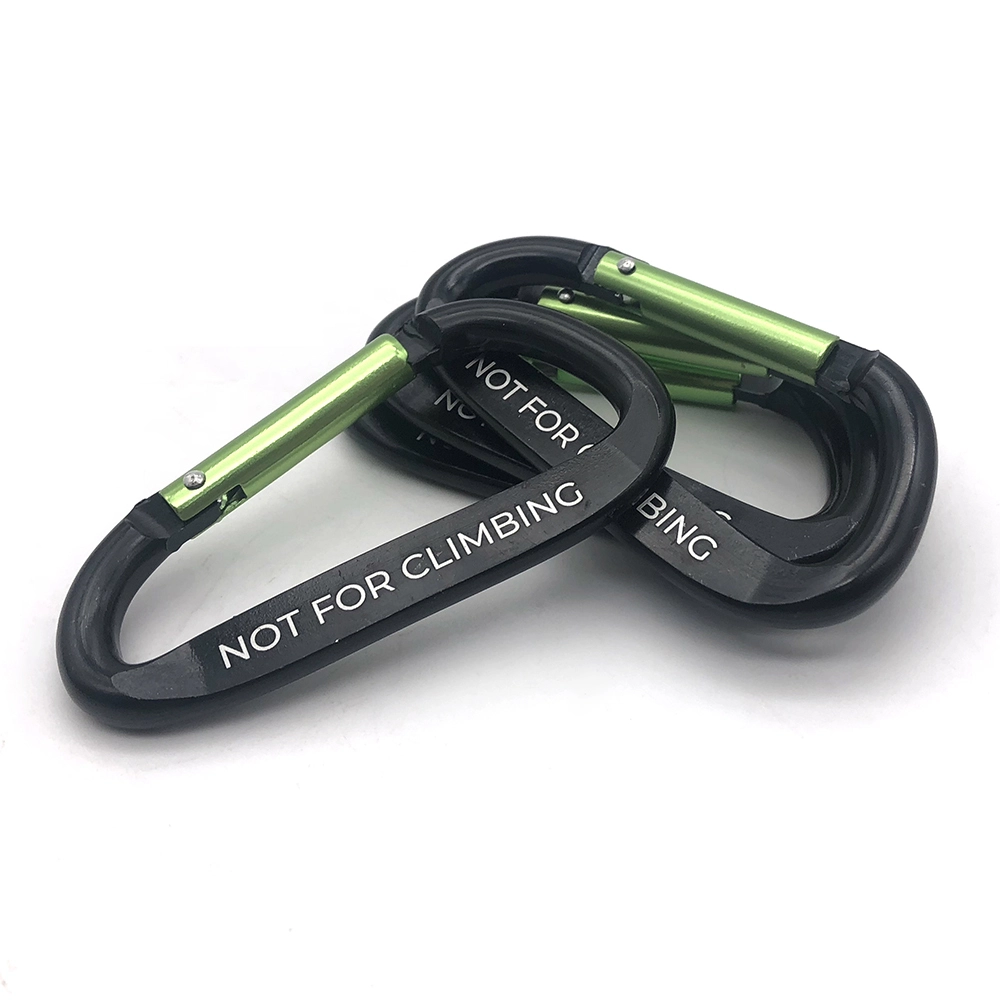 Chuanghe - Wholesale Promotional Aluminum Climbing Carabiner Black Thin Flat Carabiner With Logo Carabiner 1