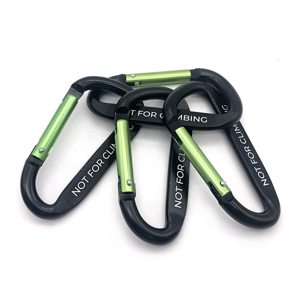 Chuanghe - Wholesale Promotional Aluminum Climbing Carabiner Black Thin Flat Carabiner With Logo Carabiner 11