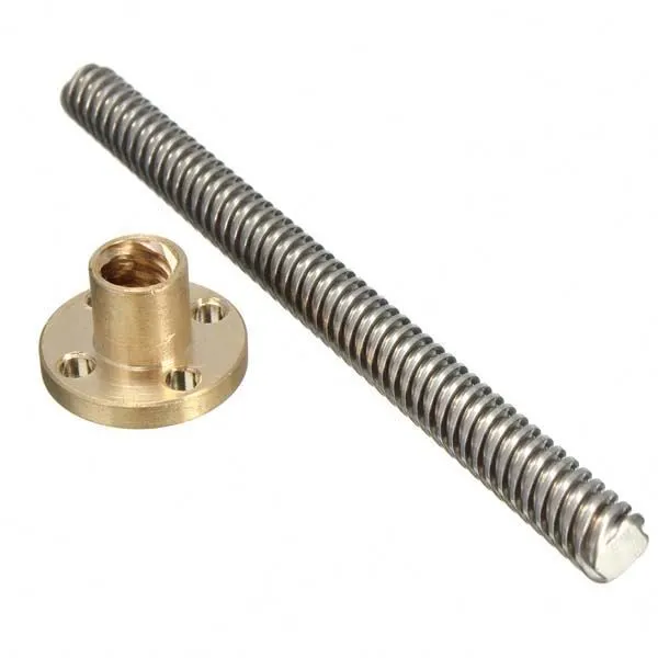 Chuanghe - T16 16mm 304 stainless steel lead screw with brass nut ball lead screw 1