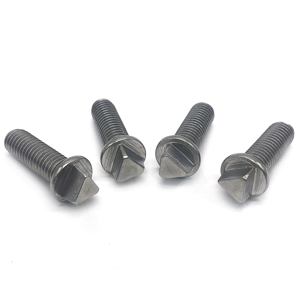 Chuanghe - China wholesale Stainless Steel Pan Head Anti-theft Screw Truss Head Slotted Driver One Way Screw Anti-theft screw 7
