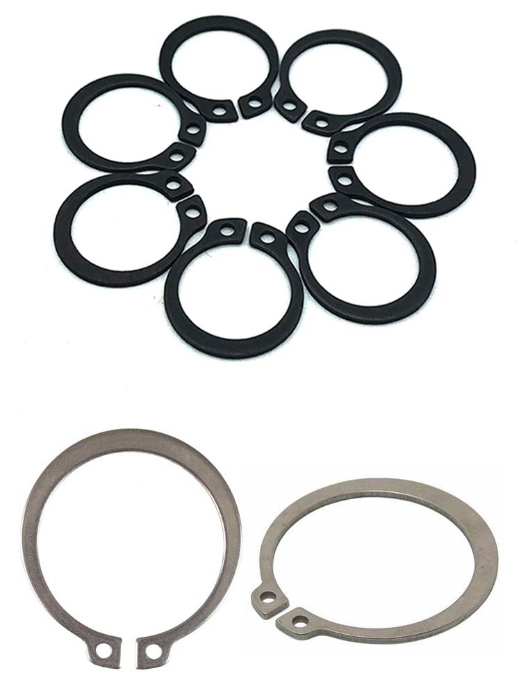 China wholesale OEM Stainless Steel Carbon Steel Retaining Rings DIN471 12mm 41mm 22mm 50mm External stamping Circlips for shaft