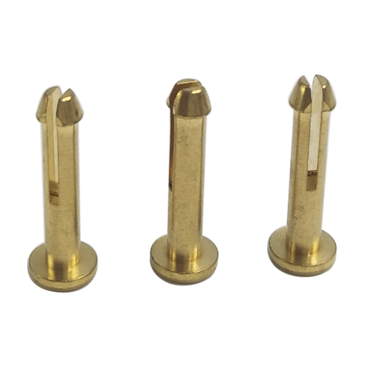 Chuanghe - China Supplier High Quality Custom Brass Bifurcated Rivet Shoes Bag Flat Head Split Rivets solid rivet 8
