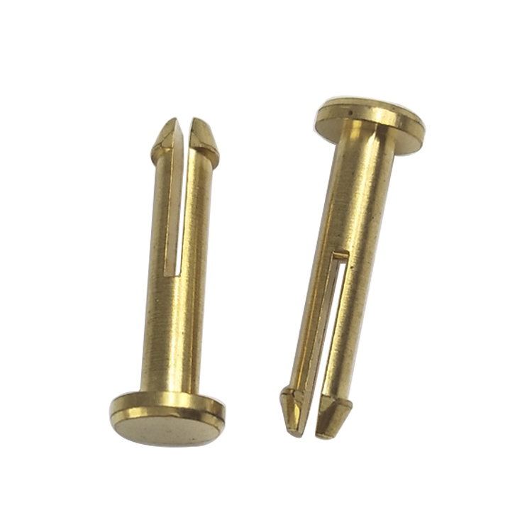 Chuanghe - China Supplier High Quality Custom Brass Bifurcated Rivet Shoes Bag Flat Head Split Rivets solid rivet 10