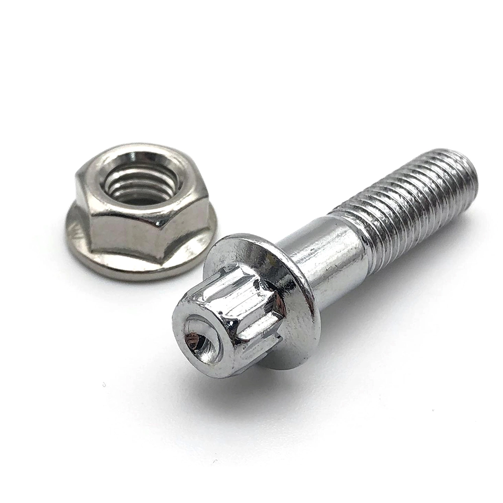 Chuanghe - Gr5 titanium hex flange nut 8mm m4 m6 m7 m7x32mm m8 12 point flange bolt and nut flange bolts 1