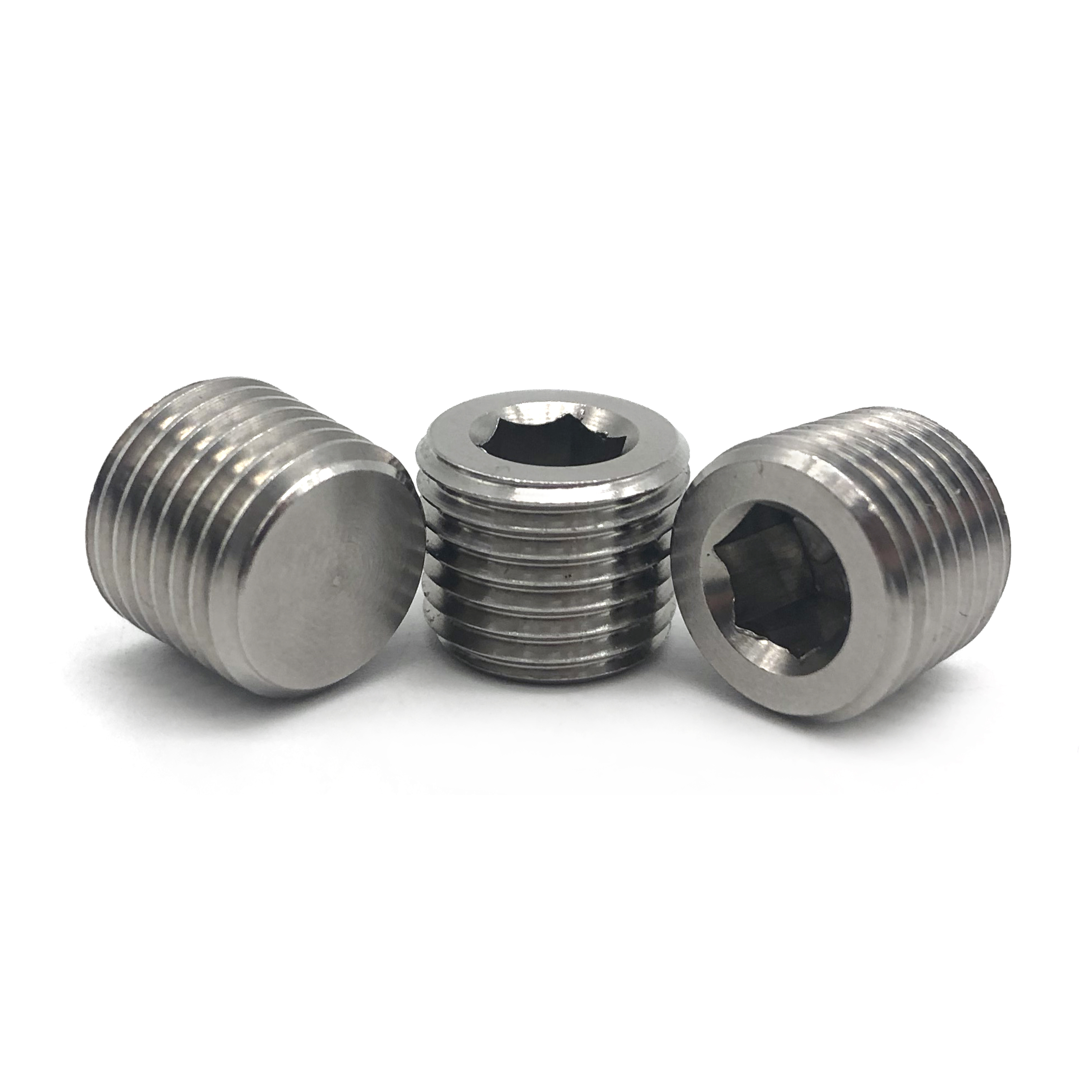 Chuanghe - DIN913 M2 M2.5 M3 M4 M5 304 Stainless Steel Metric Thread Grub Screws Flat Point Hexagon Socket Set Screws Headless Set screw 3