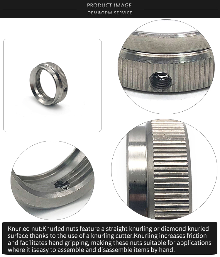 Chuanghe - Custom SUS303 knurled threaded round ring nut with hole thumb nut 8