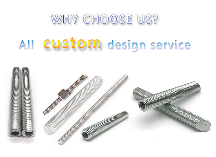 Chuanghe - acme threaded rod din 975 galvanized hollow threaded rod cnc double bolt m10 12mm 8mm unc A2 stainless steel threaded rod threaded rod 8