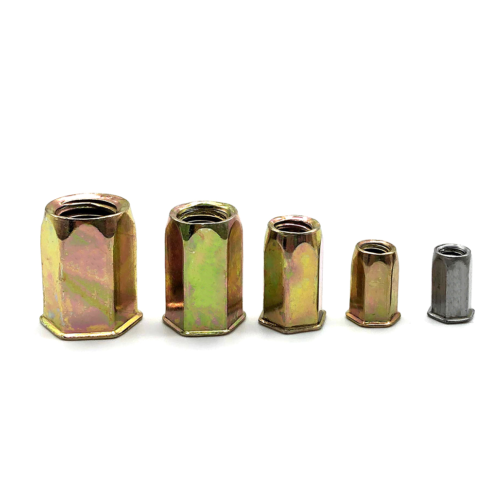 Chuanghe - China wholesale pop flat head blind rivet Custom yellow zinc plated Countersunk Head hex m8 Rivet Nut rivet nut 3
