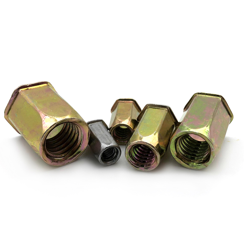 Chuanghe - China wholesale pop flat head blind rivet Custom yellow zinc plated Countersunk Head hex m8 Rivet Nut rivet nut 1