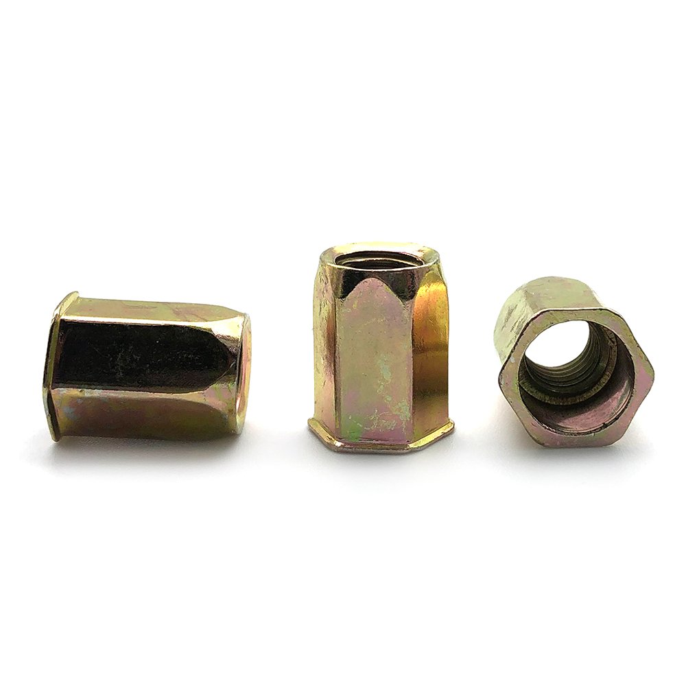 Chuanghe - China wholesale pop flat head blind rivet Custom yellow zinc plated Countersunk Head hex m8 Rivet Nut rivet nut 5
