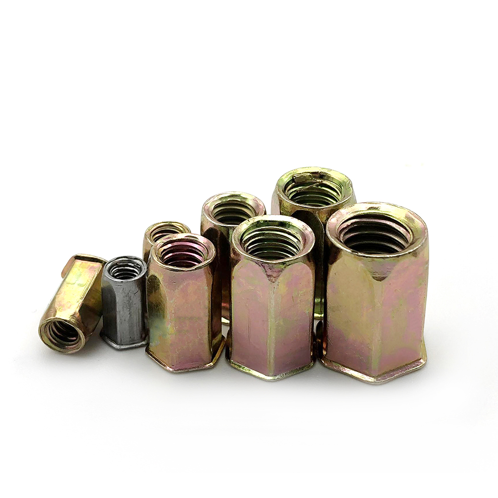 Chuanghe - China wholesale pop flat head blind rivet Custom yellow zinc plated Countersunk Head hex m8 Rivet Nut rivet nut 6