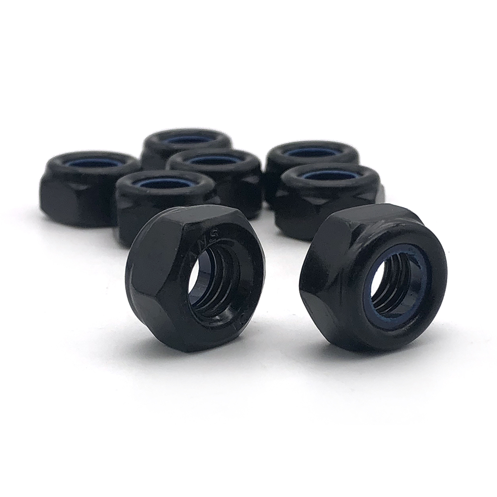 Chuanghe - 1/4-20 3/8 5/16-18 4-40 6-32 8-32 10-24 Stainless Steel ANSI/ASME B18.16.6 Inch Threaded black plated nylon insert lock nut lock nut 3