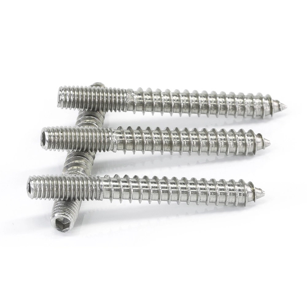 Chuanghe - Steel double end bolt threaded hexagon socket screw hanger wood thread screw double end screw special screw 1