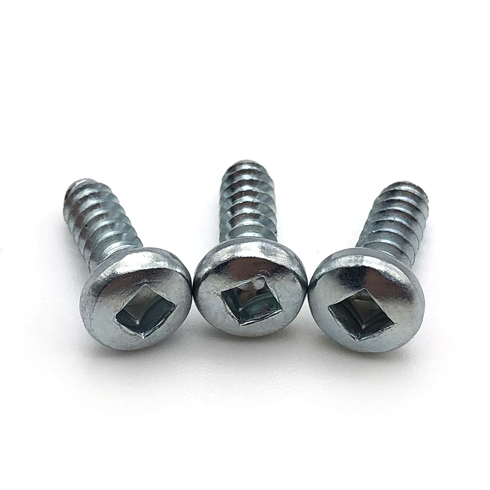 Chuanghe - High Quality zinc Cross pan head Square slot screw fastener m3 Self tapping screw Pan head screw 4