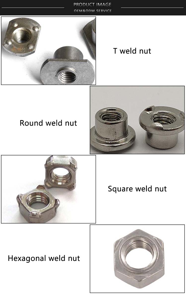 Factory direct square projection weld nuts M20