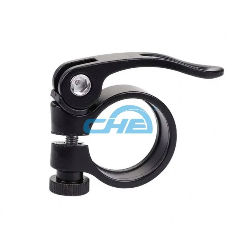 Chuanghe - custom MTB 40mm Bicycle parts Tube seat clamp CNC Aluminum black Quick Seatpost Clamp bicycle clamp 1