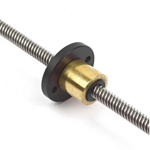 Chuanghe - TR40x7 TR40x6 stainless steel trapezoidal screw lead screw with brass nut 40mm lead screw with thread ball lead screw 1
